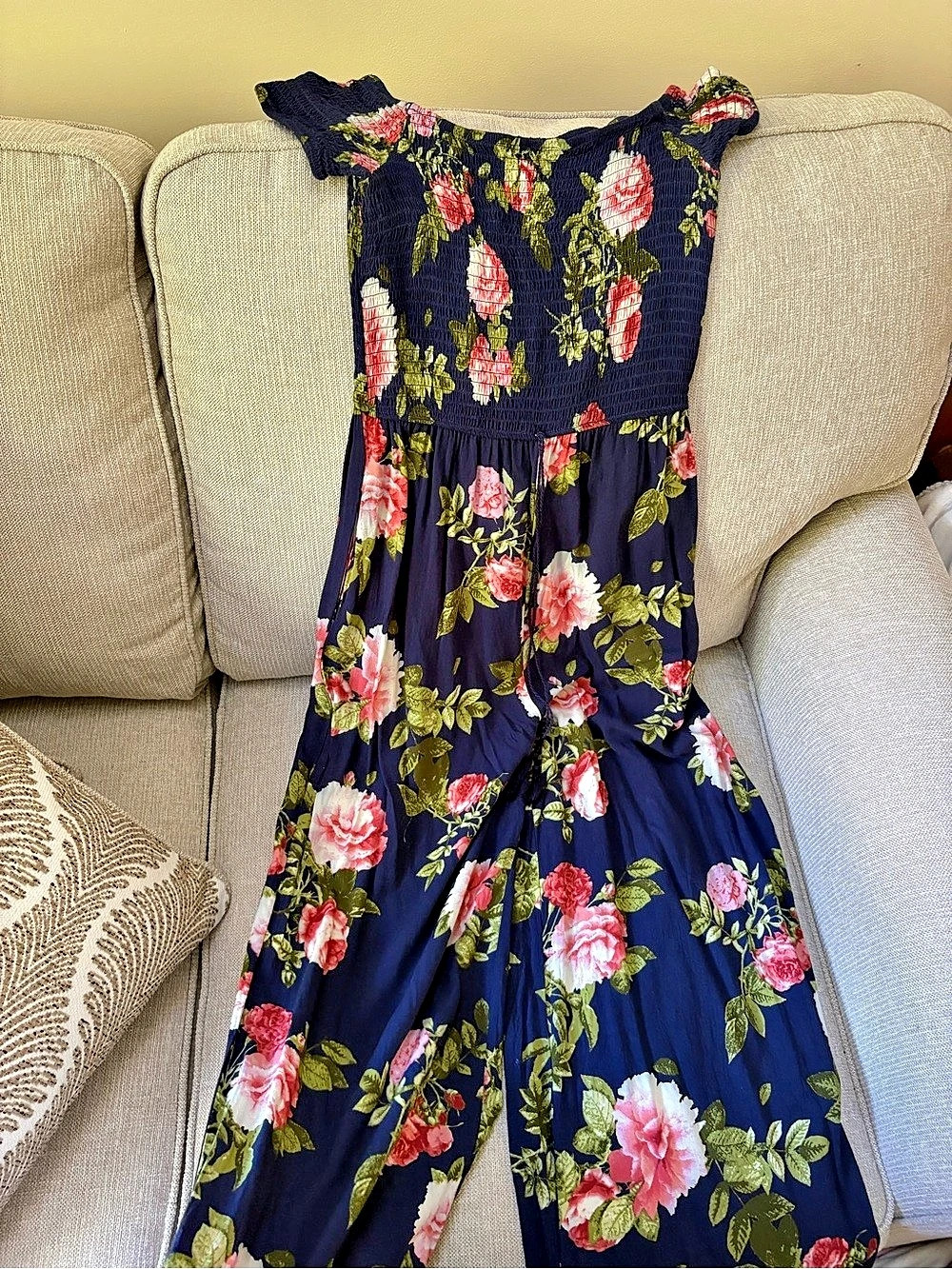 Floral jumpsuit 
 in Blue & Pink